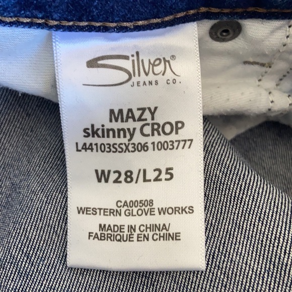 Silver Mazy Skinny Crop Jeans - Picture 3 of 4